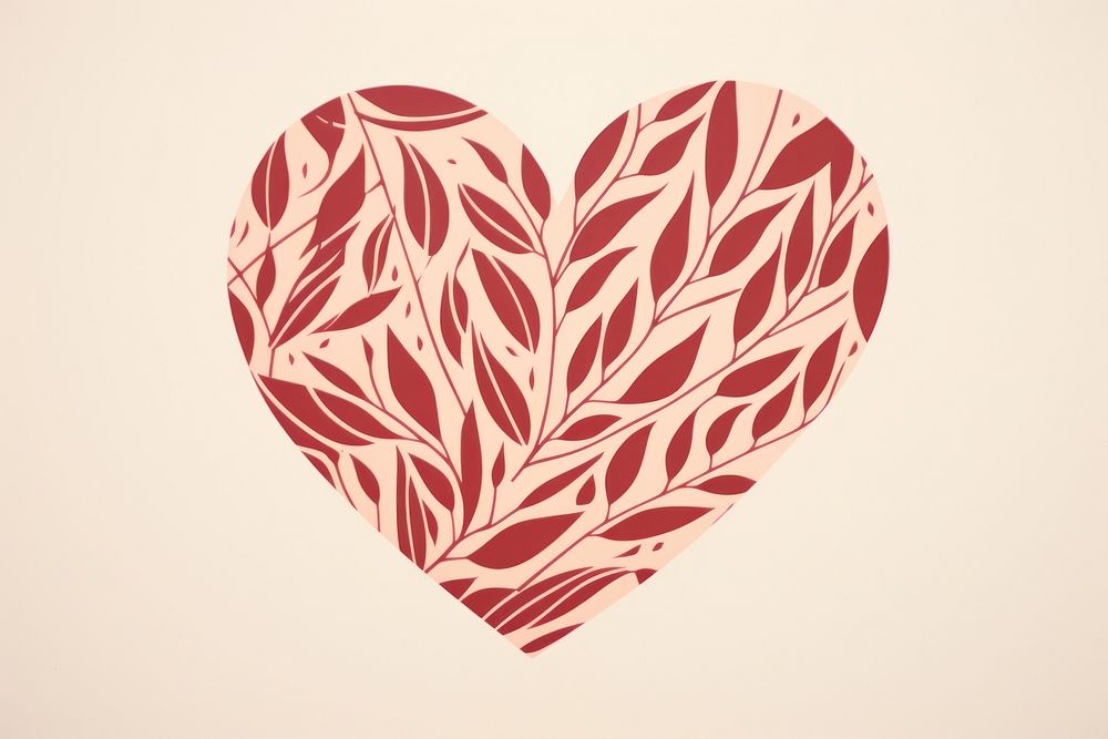 Heart with a beautyful flower backgrounds pink red. AI generated Image by rawpixel.