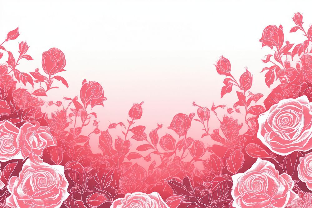 Rose garden pattern flower plant. AI generated Image by rawpixel.
