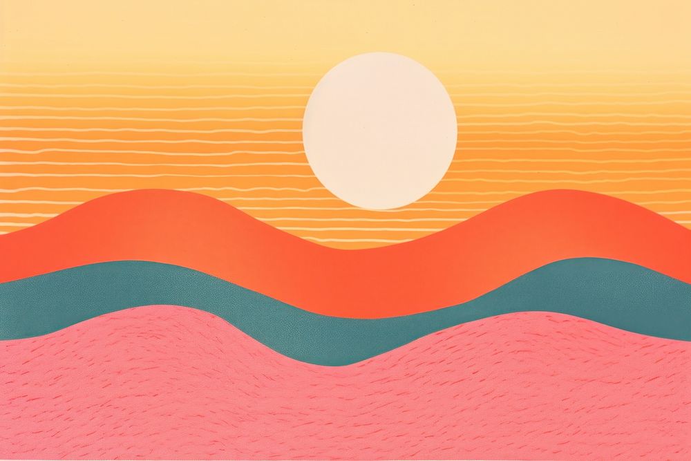 Beach border art backgrounds outdoors. AI generated Image by rawpixel.