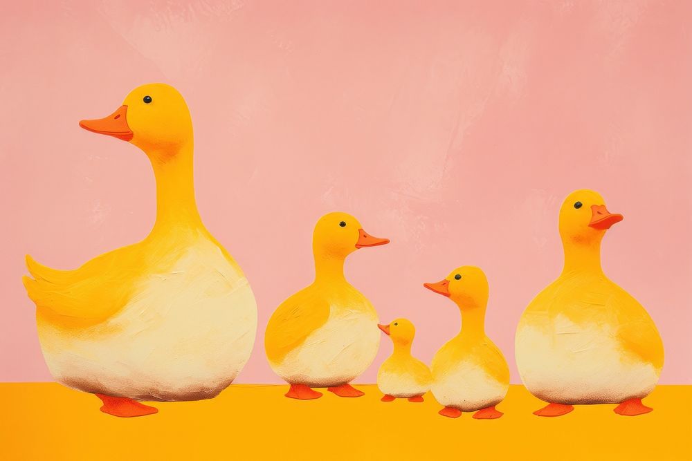Family of duck animal bird togetherness. AI generated Image by rawpixel.