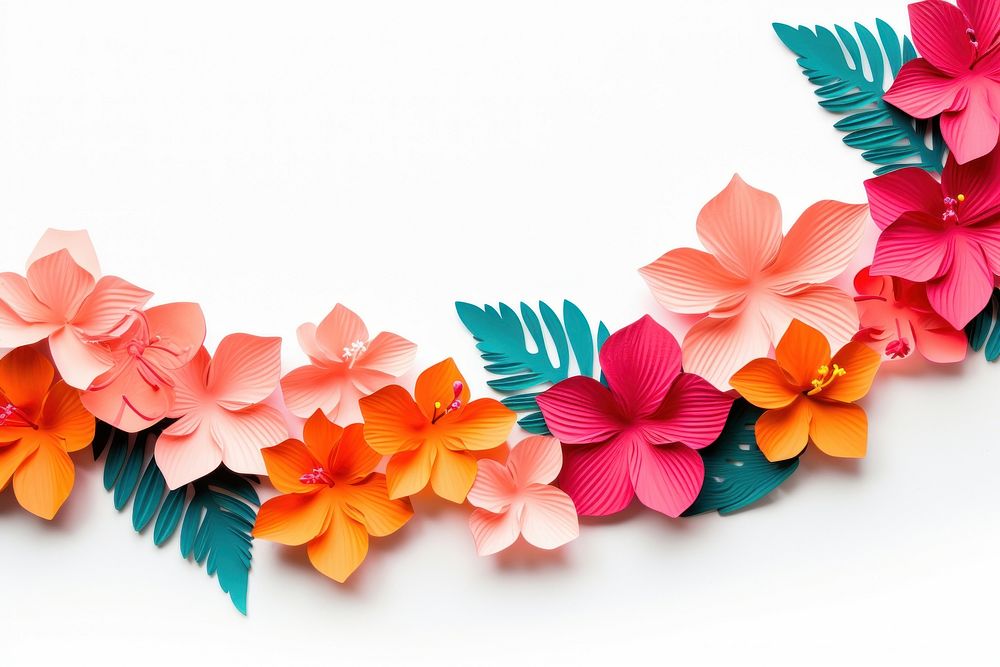 Tripical flower plant petal paper. AI generated Image by rawpixel.