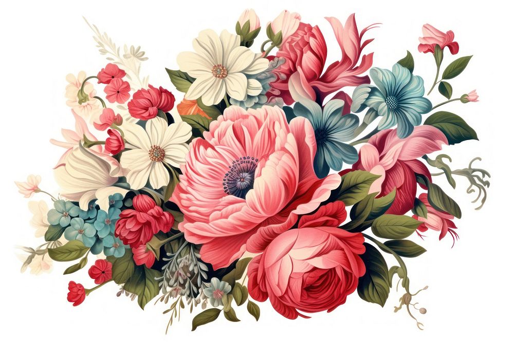 Flower painting pattern plant. AI generated Image by rawpixel.