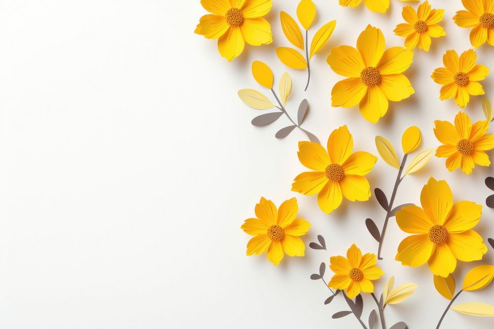 Yellow flower backgrounds pattern petal. AI generated Image by rawpixel.