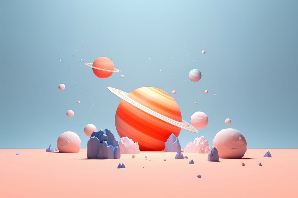 A space background balloon planet architecture. AI generated Image by rawpixel.