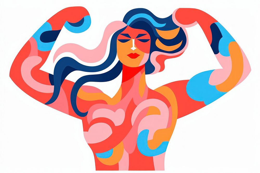 Woman art white background representation. AI generated Image by rawpixel.