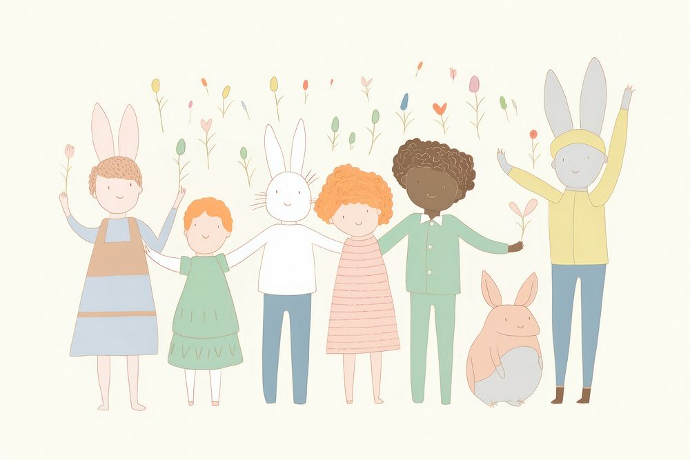 Drawing easter child book. AI generated Image by rawpixel.