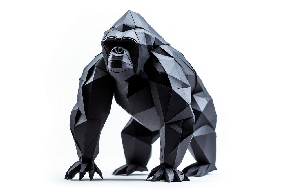 Gorilla ape wildlife mammal. AI generated Image by rawpixel.