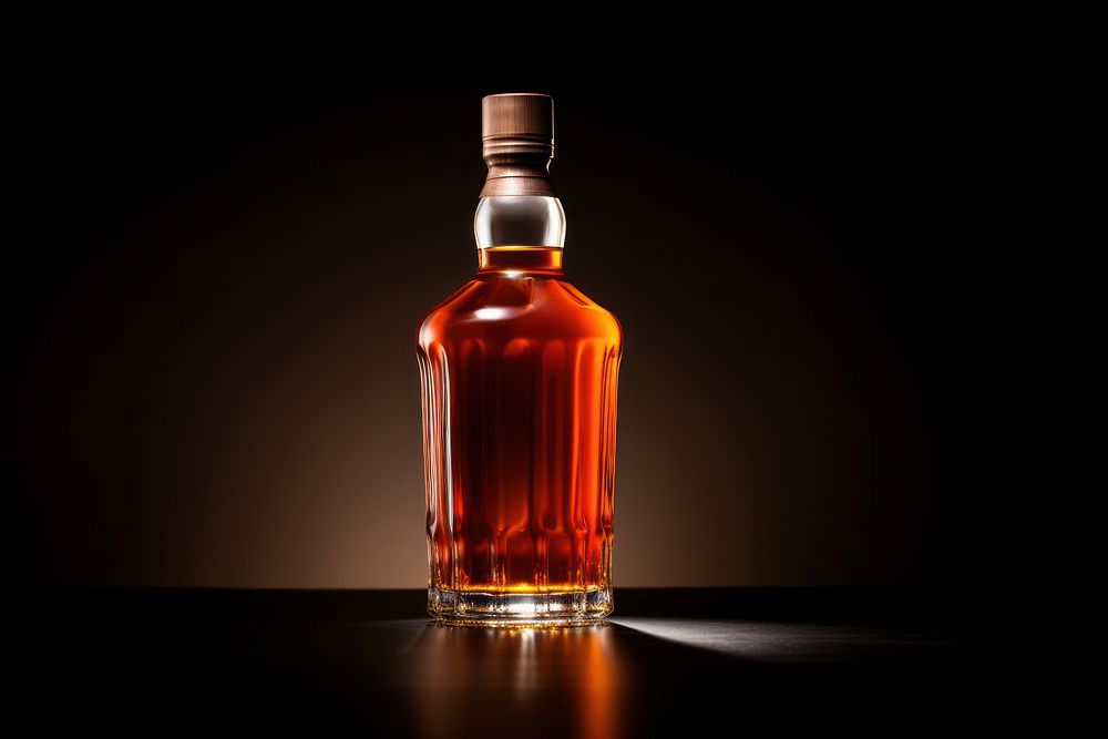 A whiskey bottle whisky drink refreshment. AI generated Image by rawpixel.