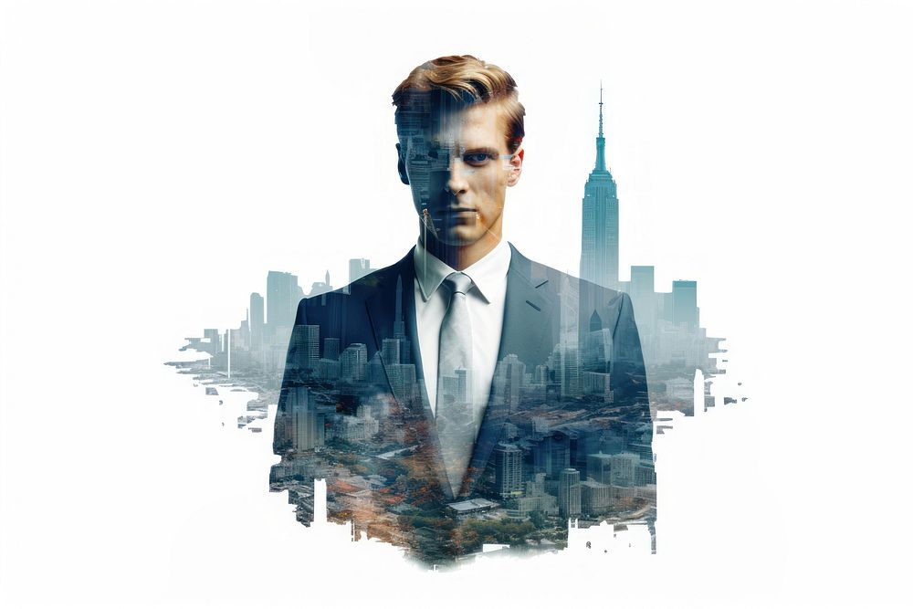 Businessman city architecture portrait. AI generated Image by rawpixel.