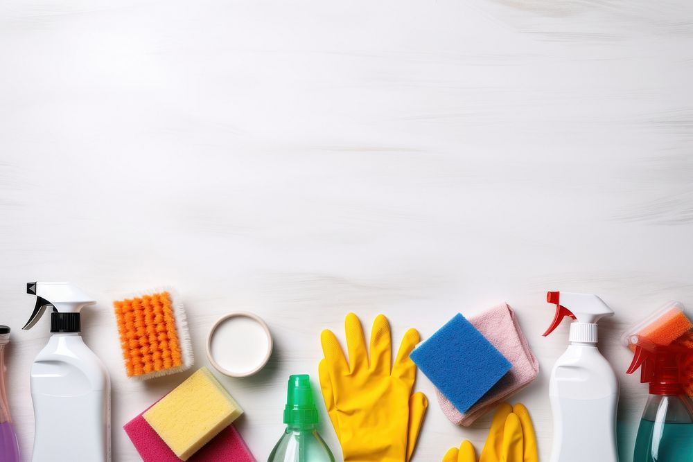 Cleaning set hygiene brush glove. AI generated Image by rawpixel.