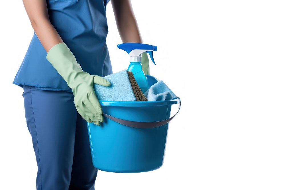 Cleaning set bucket glove hand. AI generated Image by rawpixel.