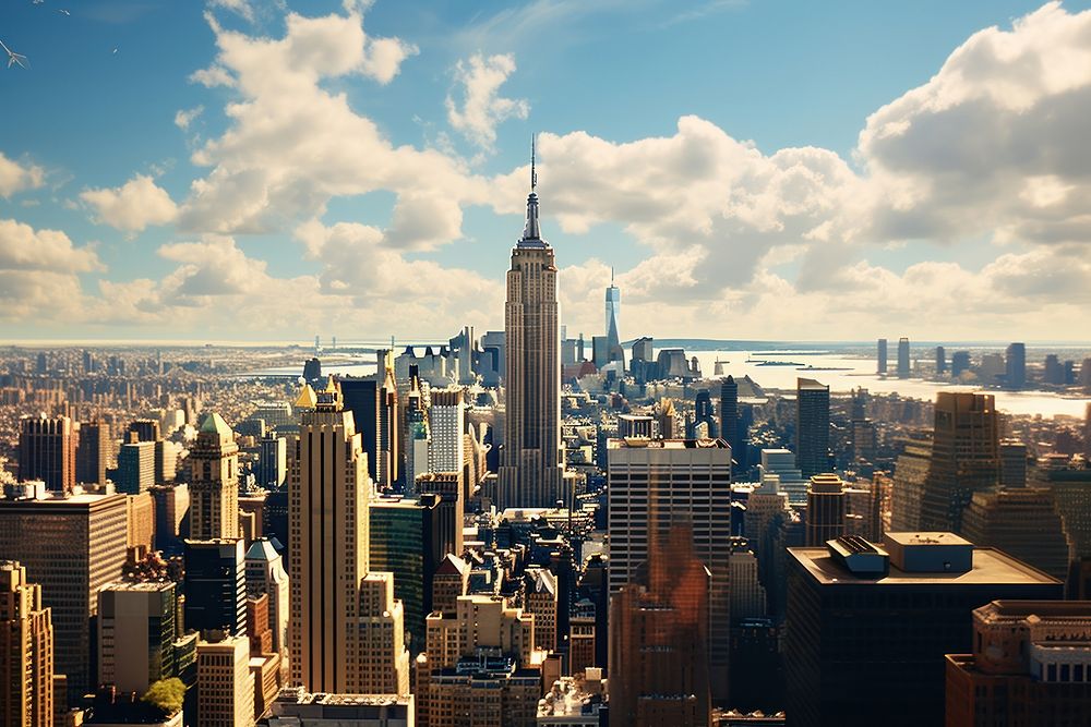 Famous new york city building architecture cityscape. AI generated Image by rawpixel.