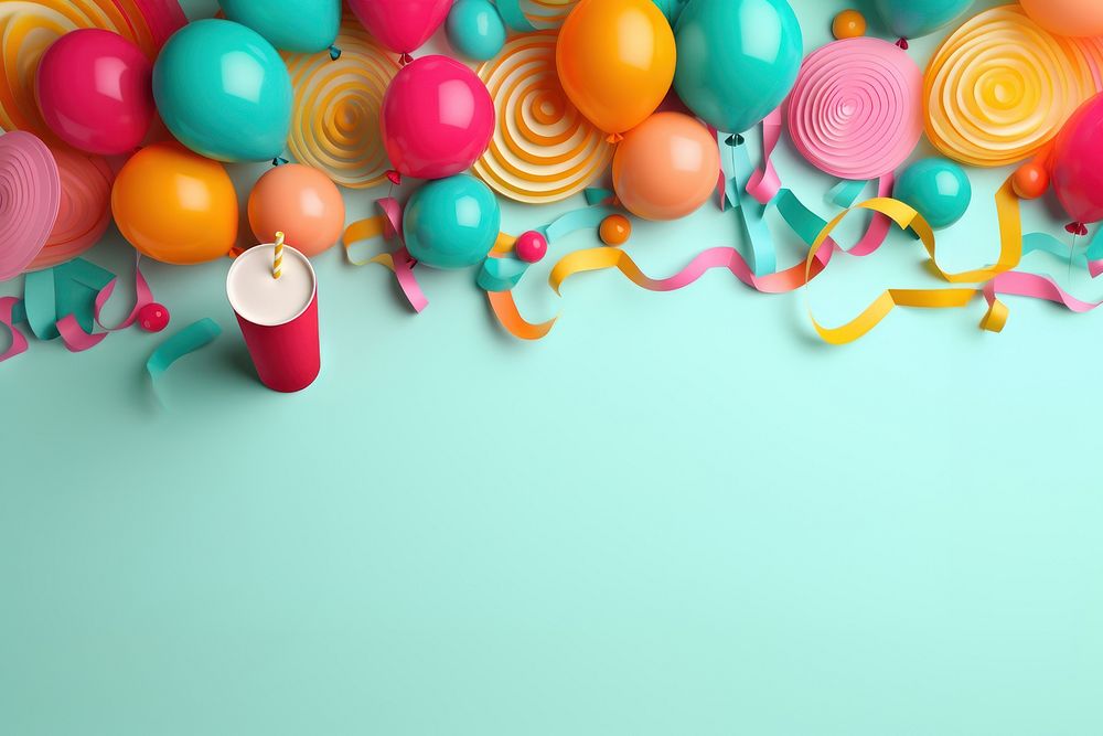 Birthday balloon party confectionery. AI generated Image by rawpixel.