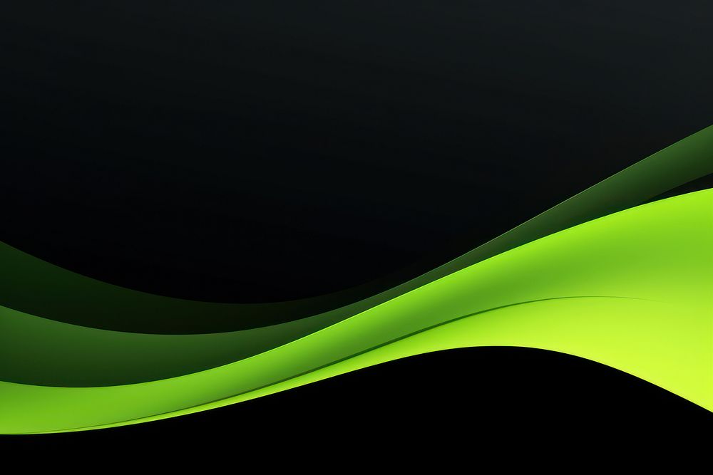 Black and light green neon backgrounds abstract line. 