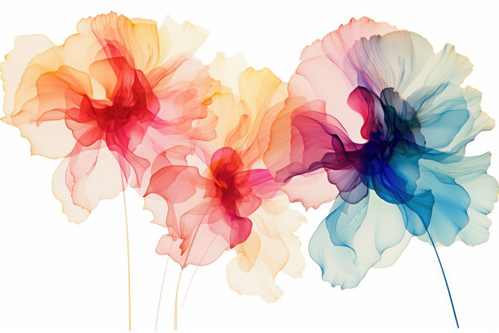 Abstract chromatography flower vector pattern plant art. AI generated Image by rawpixel.