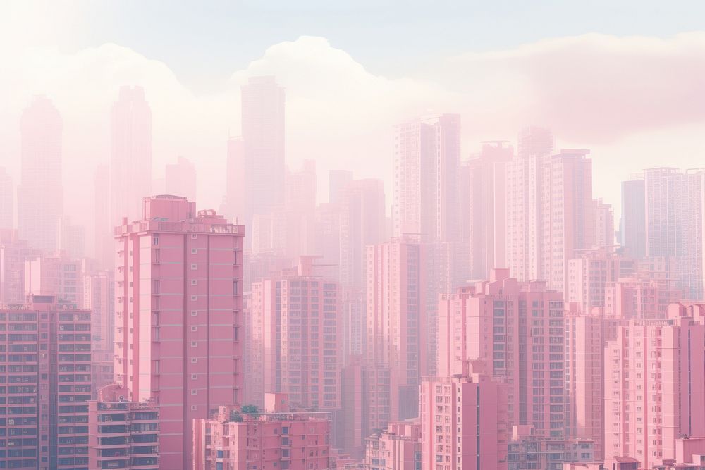Layers of modern office skyscraper towers city architecture backgrounds. AI generated Image by rawpixel.