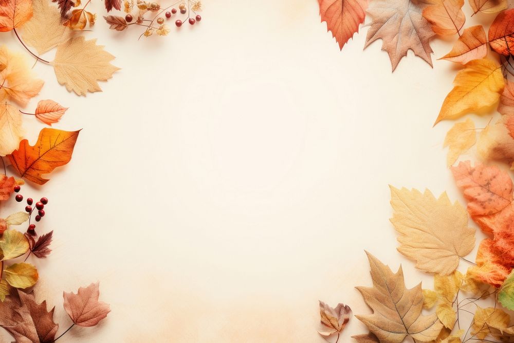 Autumn frame backgrounds leaves plant. AI generated Image by rawpixel.