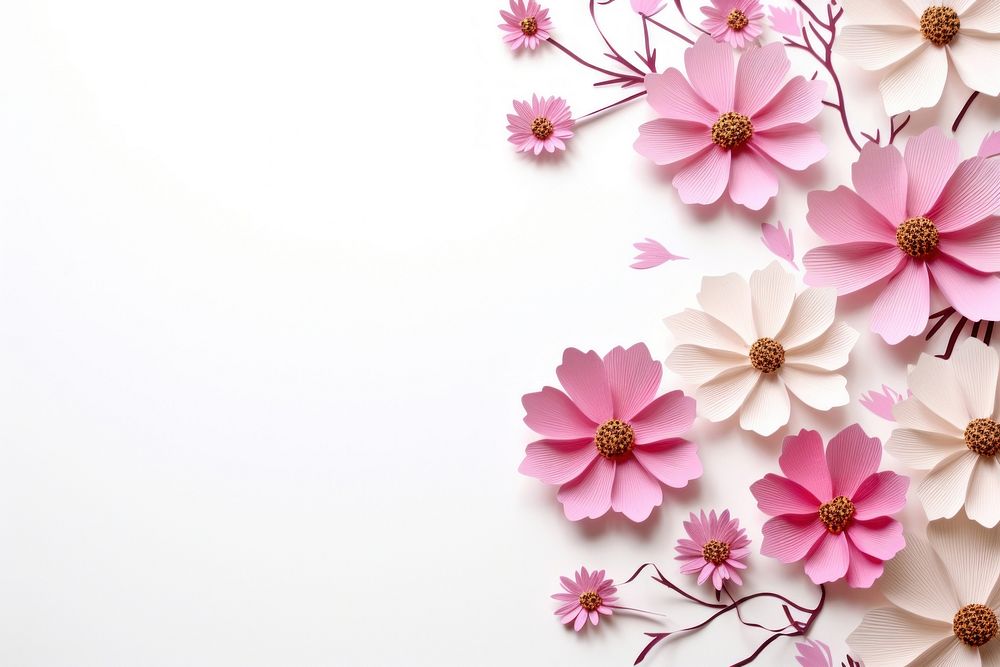 Cosmos flower backgrounds blossom. AI generated Image by rawpixel.