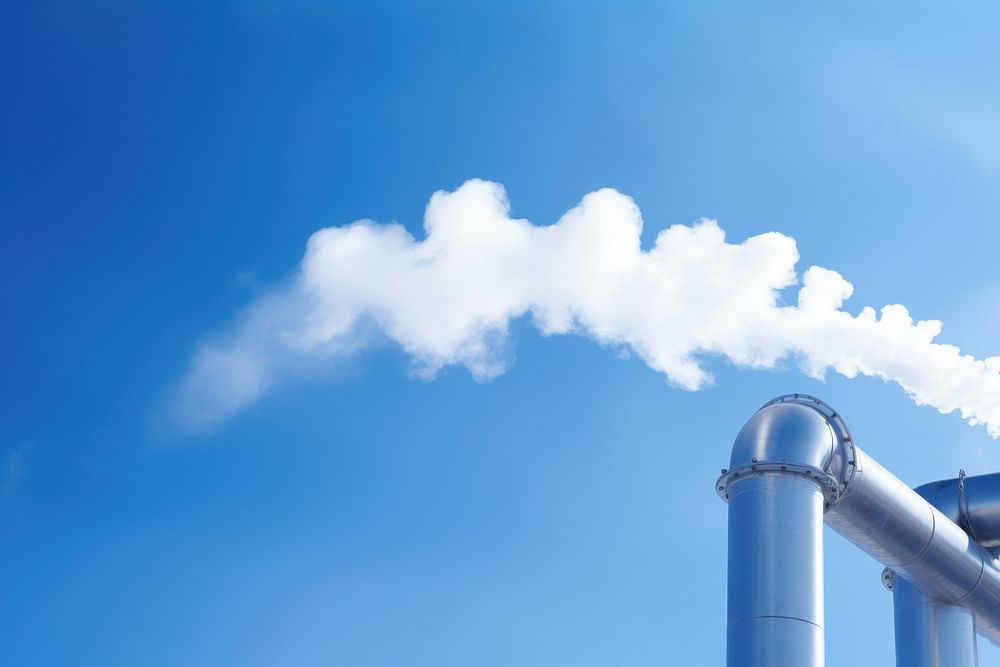 Factory pipe smoke pollution outdoors. AI generated Image by rawpixel.