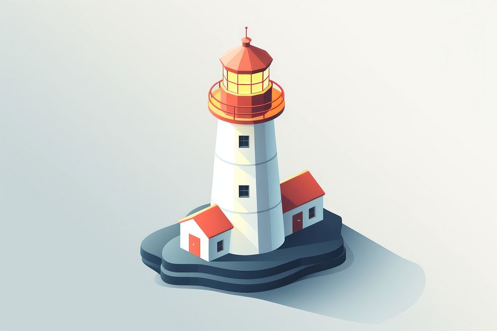 Light house architecture lighthouse building. AI generated Image by rawpixel.