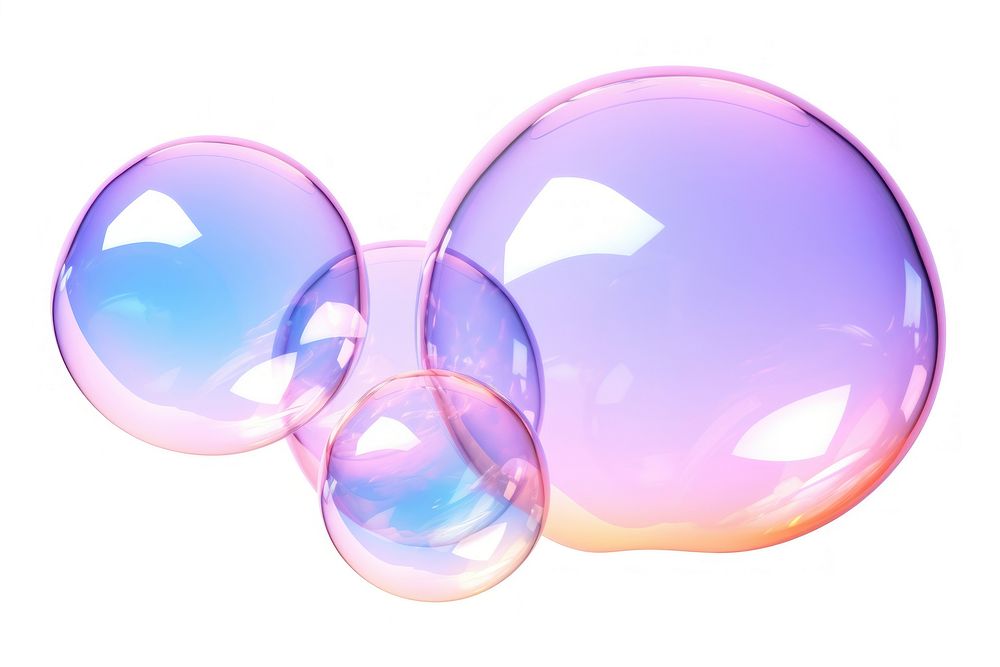 Merging bubbles sphere white background lightweight. AI generated Image by rawpixel.