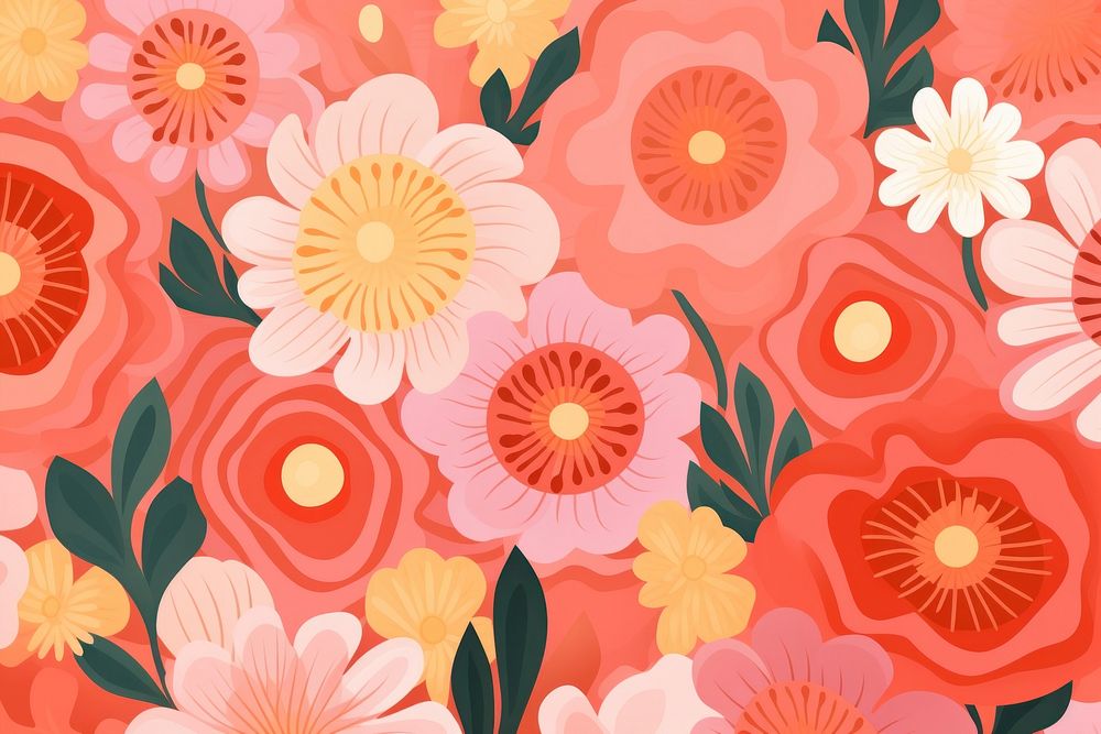 Flowers pattern graphics petal. AI generated Image by rawpixel.