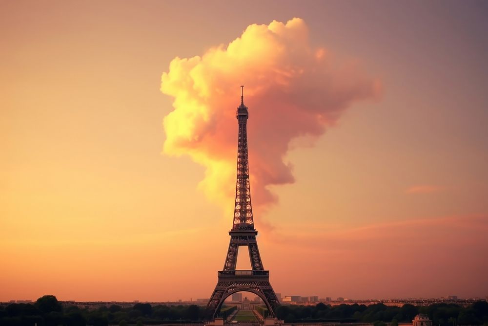 France architecture tower landscape. AI generated Image by rawpixel.