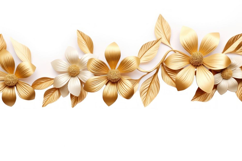 Gold flower white background accessories chandelier. AI generated Image by rawpixel.