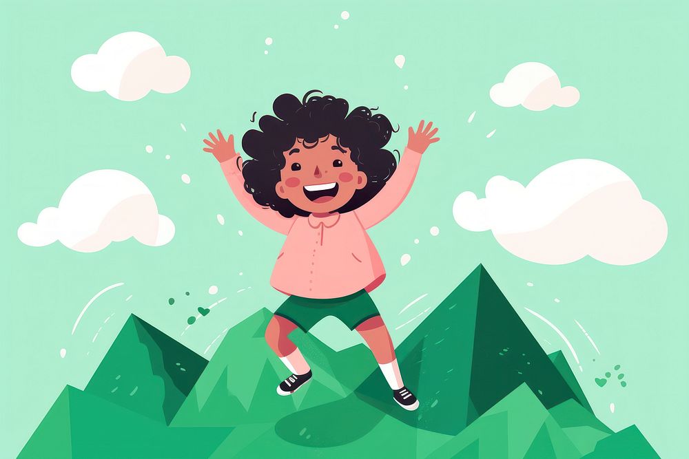 Cute background cartoon green excitement. AI generated Image by rawpixel.
