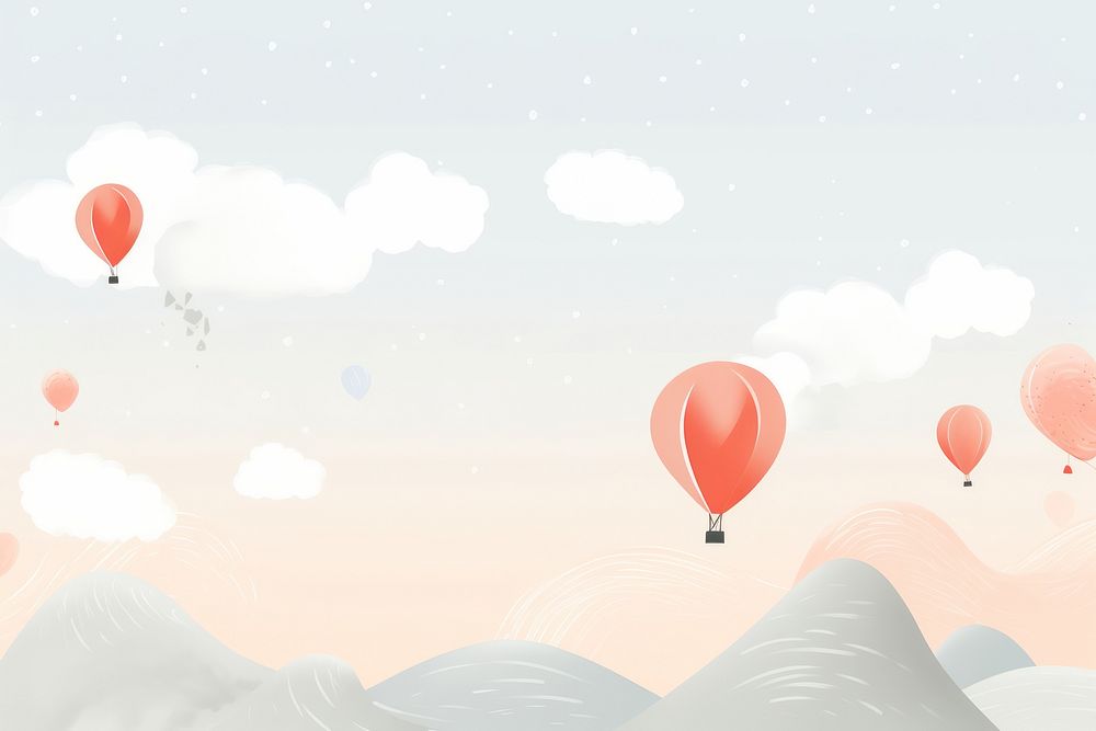 Cute background backgrounds aircraft balloon. AI generated Image by rawpixel.