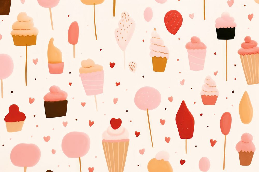 Cute background backgrounds dessert cupcake. AI generated Image by rawpixel.