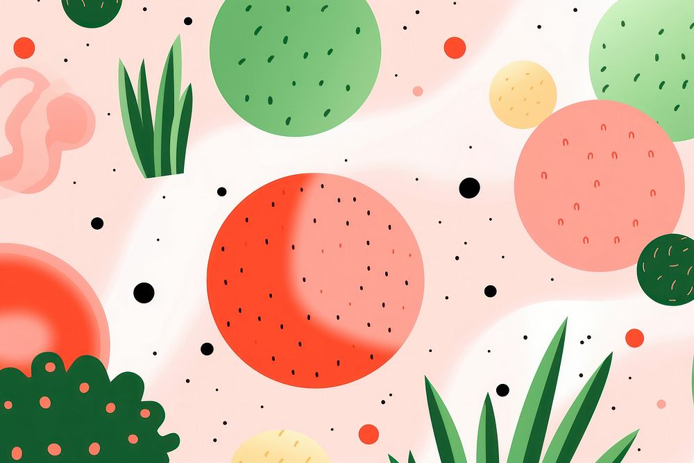Cute background backgrounds pattern plant. AI generated Image by rawpixel.