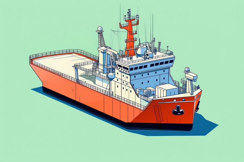 Landing ship watercraft vehicle boat. AI generated Image by rawpixel.
