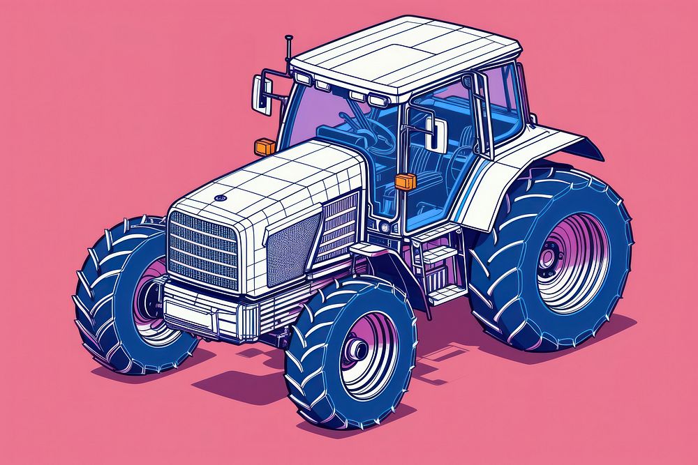 Tractor vehicle wheel transportation. AI generated Image by rawpixel.
