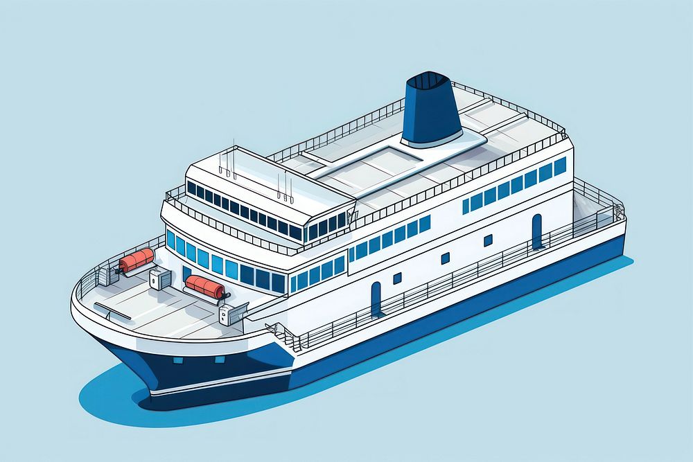 Passenger ferry vehicle yacht ship. AI generated Image by rawpixel.
