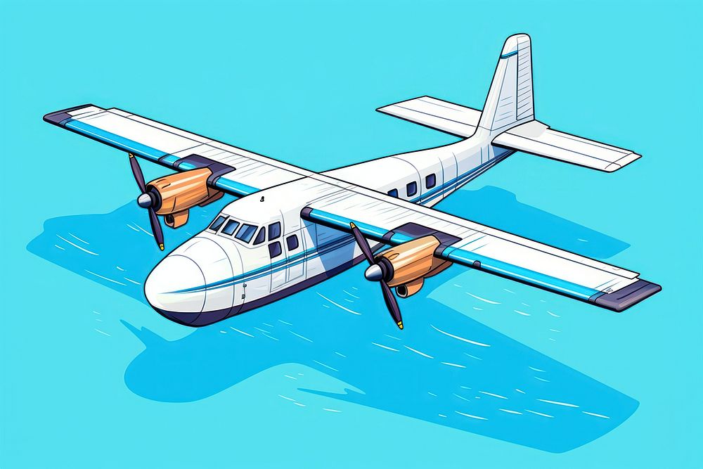 Sea plane aircraft airplane seaplane. AI generated Image by rawpixel.