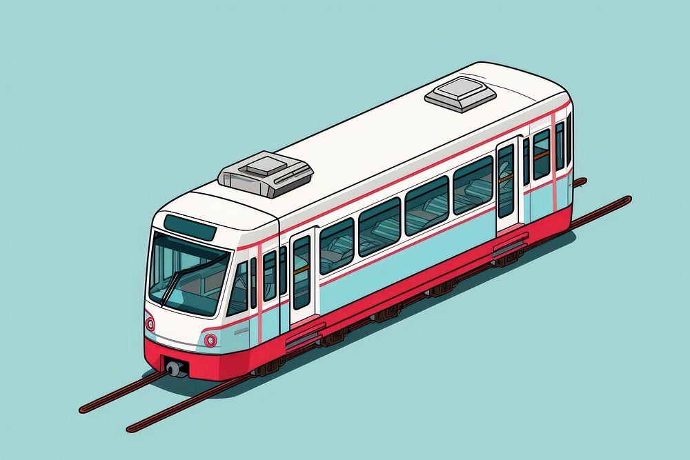 Tram vehicle train line. AI generated Image by rawpixel.