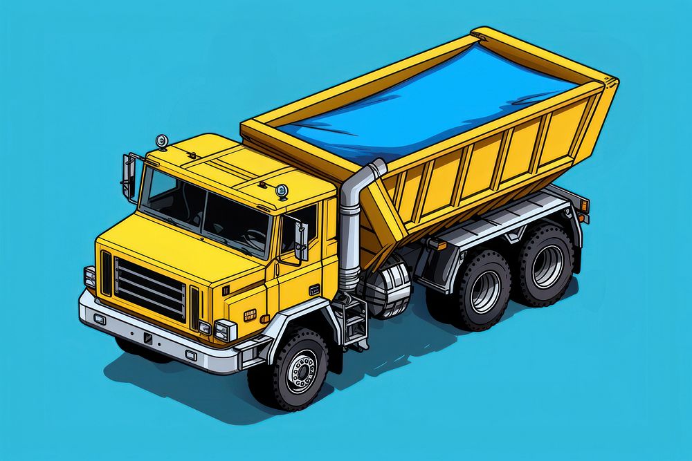 Dump truck  vehicle transportation. AI generated Image by rawpixel.