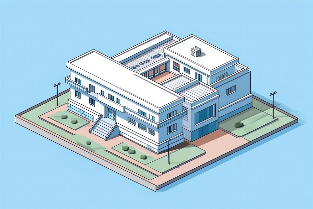 Public housing project building architecture diagram technology. AI generated Image by rawpixel.