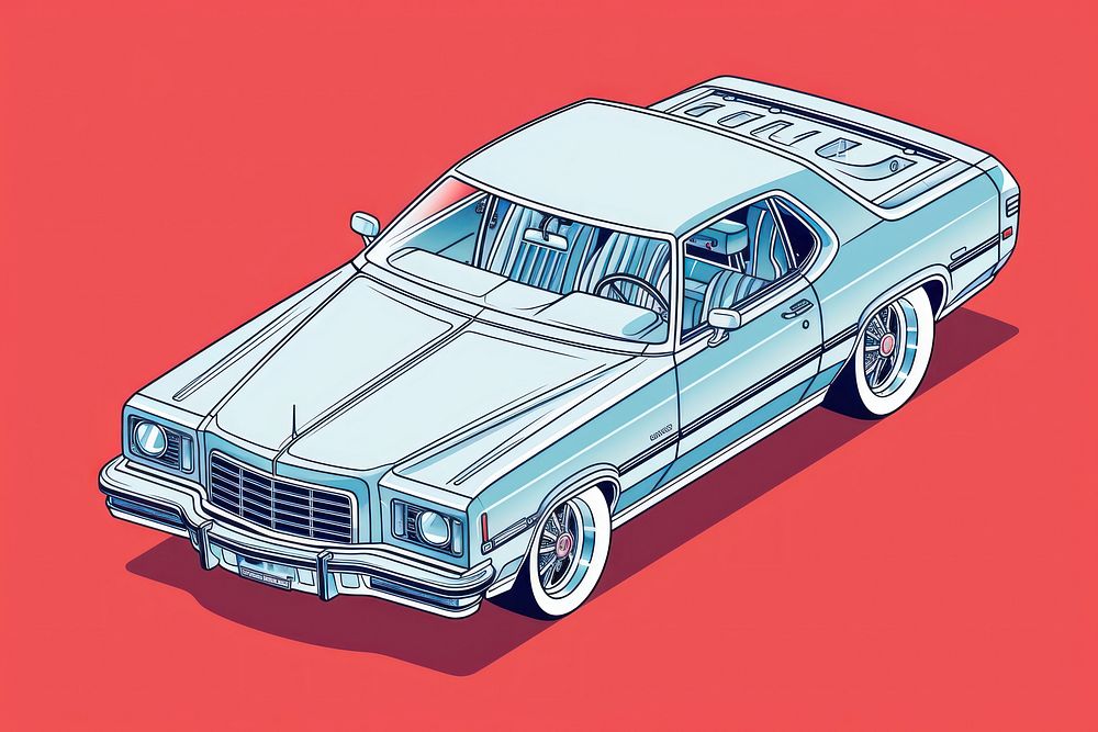 Retro car vehicle drawing sketch. AI generated Image by rawpixel.