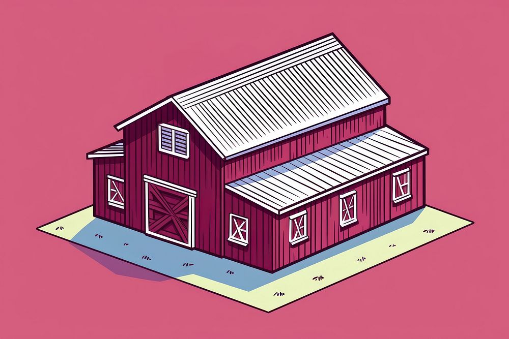 Simple barn architecture building farm. AI generated Image by rawpixel.