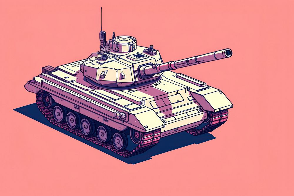 Main battle tank military vehicle weapon. AI generated Image by rawpixel.