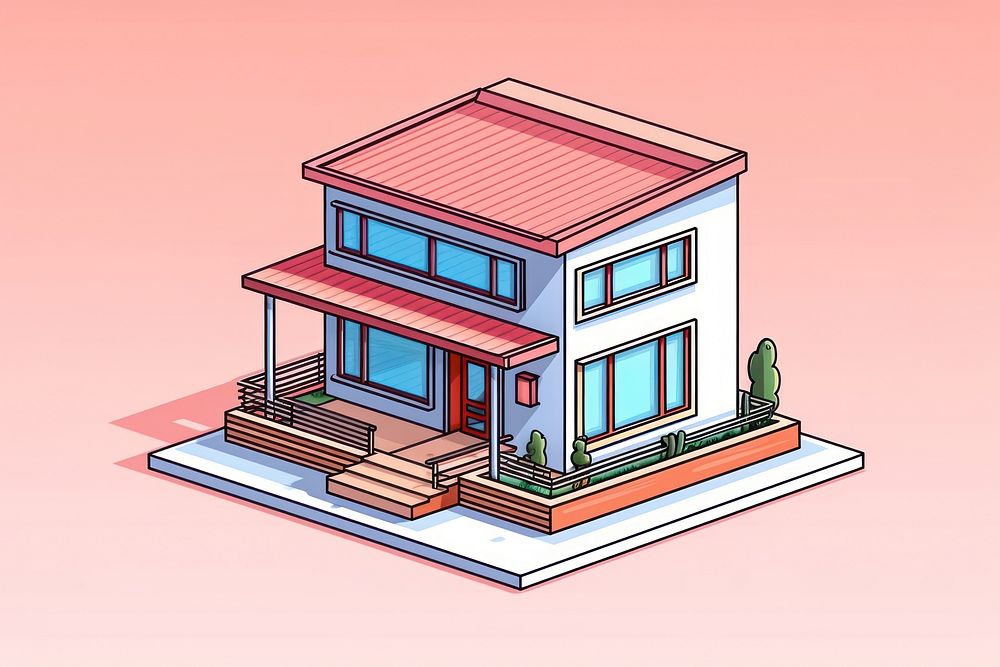 Small modern house architecture building diagram. AI generated Image by rawpixel.