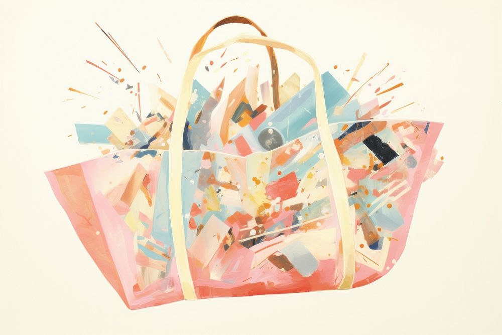 Bag handbag paper art. AI generated Image by rawpixel.