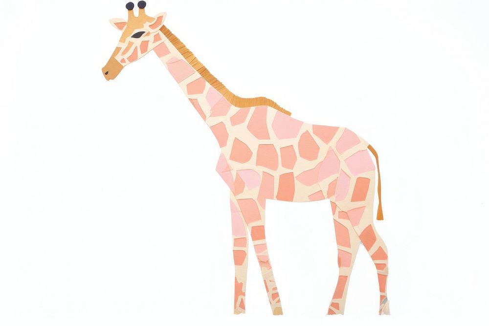 Giraffe animal mammal white background. AI generated Image by rawpixel.