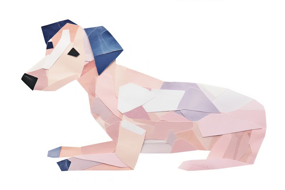 Dog origami animal mammal. AI generated Image by rawpixel.