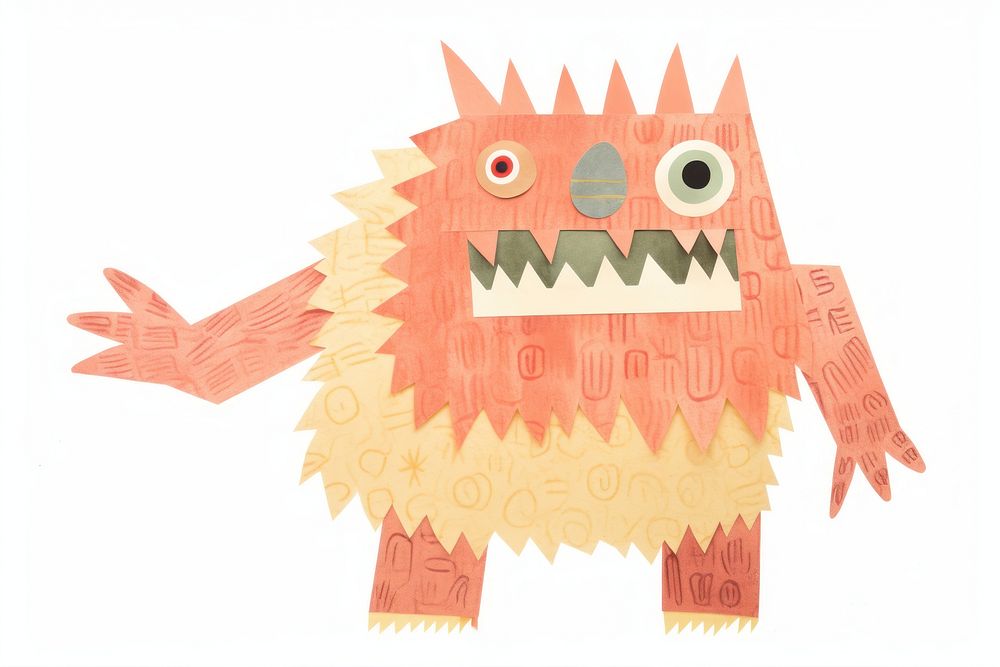 Monster paper art toy. AI generated Image by rawpixel.