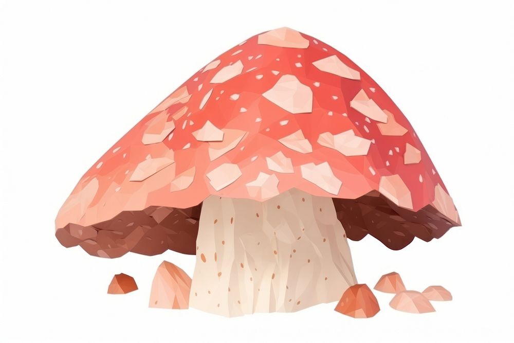 Mushroom fungus white background toadstool. AI generated Image by rawpixel.