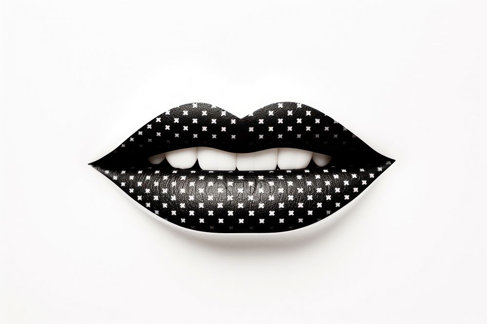 Lip lipstick black white. AI generated Image by rawpixel.