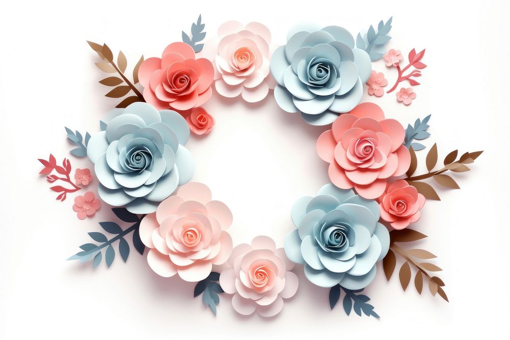 Pastel rose flower pattern plant. AI generated Image by rawpixel.